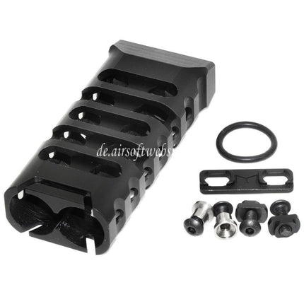 5KU CNC Aluminium KeyMod M-LOK Ultraleichter Vertikalgriff Typ-2 Schwarz