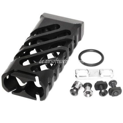 5KU CNC Aluminium KeyMod M-LOK Ultraleichter Vertikalgriff Typ-2 Schwarz