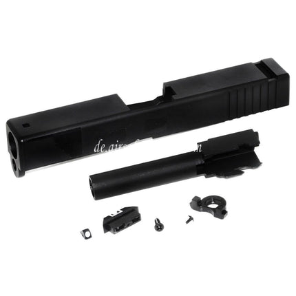 E&C Aluminum Laufschlitten Set Geeignet für E&C Tokyo Marui G19 Serie GBB Pistolen Airsoft Schwarz