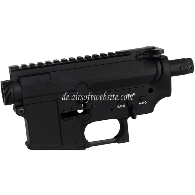 E&C MUR Stil Oberer Untere Metall Körperempfänger mit 20mm Oberschiene Geeignet für E&C Tokyo Marui QD V2 Getriebe M4 M16 Serie AEG Gewehre Airsoft Schwarz