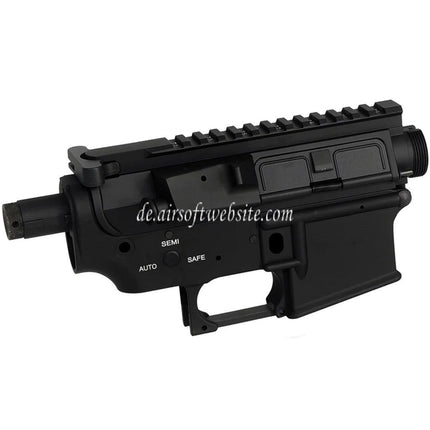E&C MUR Stil Oberer Untere Metall Körperempfänger mit 20mm Oberschiene Geeignet für E&C Tokyo Marui QD V2 Getriebe M4 M16 Serie AEG Gewehre Airsoft Schwarz