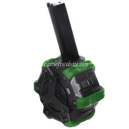 Armorer Works AW Custom 350rd Gas Adaptive Trommelmagazin Geeignet für EMG SAI Red / AW NE Serie / WE (WE-TECH) Single Stack 1911 GBB Pistolen Airsoft