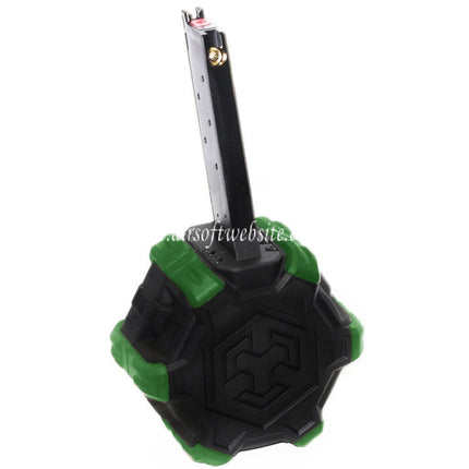 Armorer Works AW Custom 350rd Gas Adaptive Trommelmagazin Geeignet für EMG SAI Red / AW NE Serie / WE (WE-TECH) Single Stack 1911 GBB Pistolen Airsoft