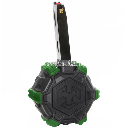 Armorer Works AW Custom 350rd Gas Adaptive Trommelmagazin Geeignet für AW MB Serie / KJW / WE (WE-TECH) / Tokyo Marui M9 M92 GBB Pistolen Airsoft