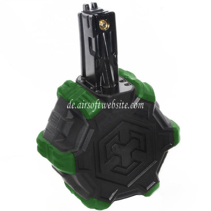 Armorer Works AW Custom 350rd Gas Adaptive Trommelmagazin Geeignet für WE (WE-TECH) AP APACHE MP5 Serie GBB Gewehre Airsoft