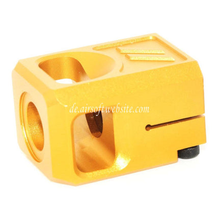 5KU CNC Aluminium Kompensator V2 -14mm CCW gegen den Uhrzeigersinn Geeignet für G17 GBB Pistolen Airsoft