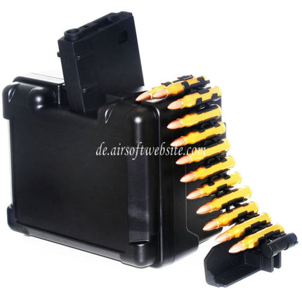 Golden Eagle 2600rd Elektrisch Trommelmagazin Geeignet für Golden Eagle FightLite MCR LMG M4 Serie AEG Gewehre Airsoft Schwarz