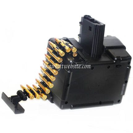 Golden Eagle 2600rd Elektrisch Trommelmagazin Geeignet für Golden Eagle FightLite MCR LMG M4 Serie AEG Gewehre Airsoft Schwarz