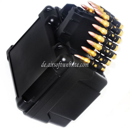 Golden Eagle 2600rd Elektrisch Trommelmagazin Geeignet für Golden Eagle FightLite MCR LMG M4 Serie AEG Gewehre Airsoft Schwarz