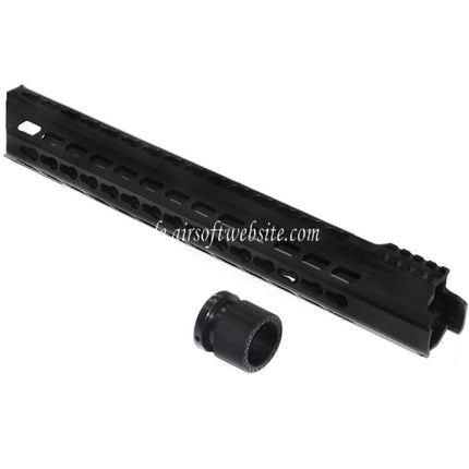Golden Eagle 390mm Aluminum Free Float Keymod RAS Handschutz Schienen System Geeignet für Golden Eagle 3202 M200 Sniper Gewehre Airsoft Schwarz