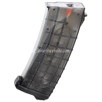 PTS 155rd TPM-AK Mid-Cap Magazin Geeignet für AK Serie AEG Gewehre Airsoft Durchscheinend Schwarz