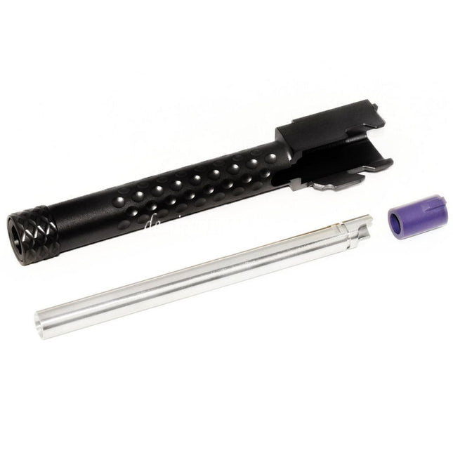 PTS Licensed ZEV Äußerer Lauf & Laylax Nine Ball 6.00mm Innen Lauf Set Geeignet für ISSC M22 EMG SAI BLU Lonewolf ZEV G&P P80 AW WE Tokyo Marui G17 Serie GBB Pistolen Airsoft