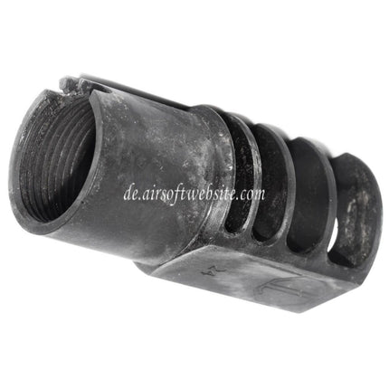 5KU 63mm RRD-4C Mündungsbremse Mündungsfeuerdämpfer Geeignet für +24mm CW Rechtsgewinde Gewehre Airsoft Schwarz