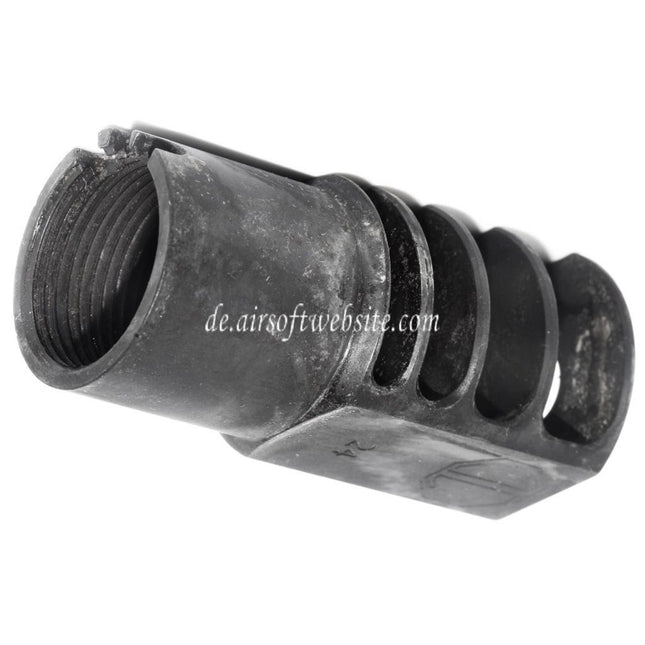 5KU 63mm RRD-4C Mündungsbremse Mündungsfeuerdämpfer Geeignet für +24mm CW Rechtsgewinde Gewehre Airsoft Schwarz