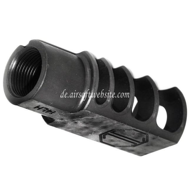 5KU 53mm RRD-4C Slim Mündungsbremse Mündungsfeuerdämpfer Geeignet für -14mm CCW Gegen den Uhrzeigersinn Lauf Gewehre Airsoft Schwarz