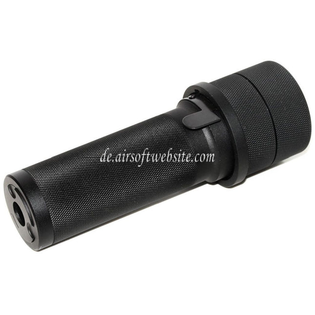 5KU PBS-1 Mini Schalldämpfer mit Spitfire Tracer Geeignet für -14mm CCW Gegen den Uhrzeigersinn Lauf AK Serie Gewehre Airsoft Schwarz