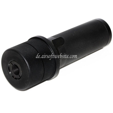 5KU PBS-1 Mini Schalldämpfer mit Spitfire Tracer Geeignet für -14mm CCW Gegen den Uhrzeigersinn Lauf AK Serie Gewehre Airsoft Schwarz