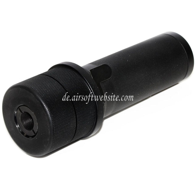 5KU PBS-1 Mini Schalldämpfer mit Spitfire Tracer Geeignet für -14mm CCW Gegen den Uhrzeigersinn Lauf AK Serie Gewehre Airsoft Schwarz