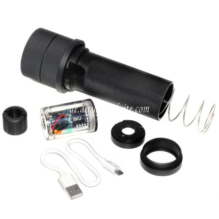 5KU PBS-1 Mini Schalldämpfer mit Spitfire Tracer Geeignet für -14mm CCW Gegen den Uhrzeigersinn Lauf AK Serie Gewehre Airsoft Schwarz