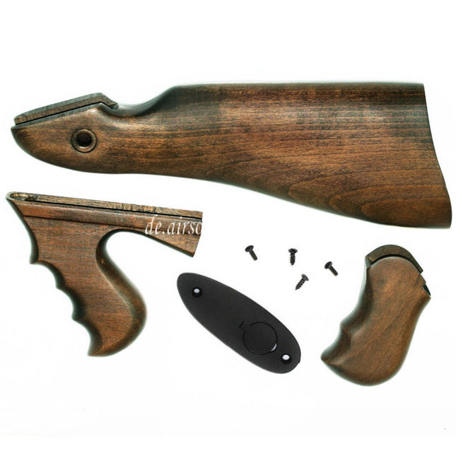 King Arms Echtholz-Umbausatz Geeignet für King Arms Thompson M1928 Chicago Serie AEG Gewehre Airsoft