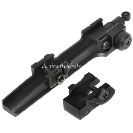 DOUBLE BELL KAC Stil Klappvisierschienensatz Geeignet für G36 Serie AEG GBB Gewehre Airsoft Schwarz