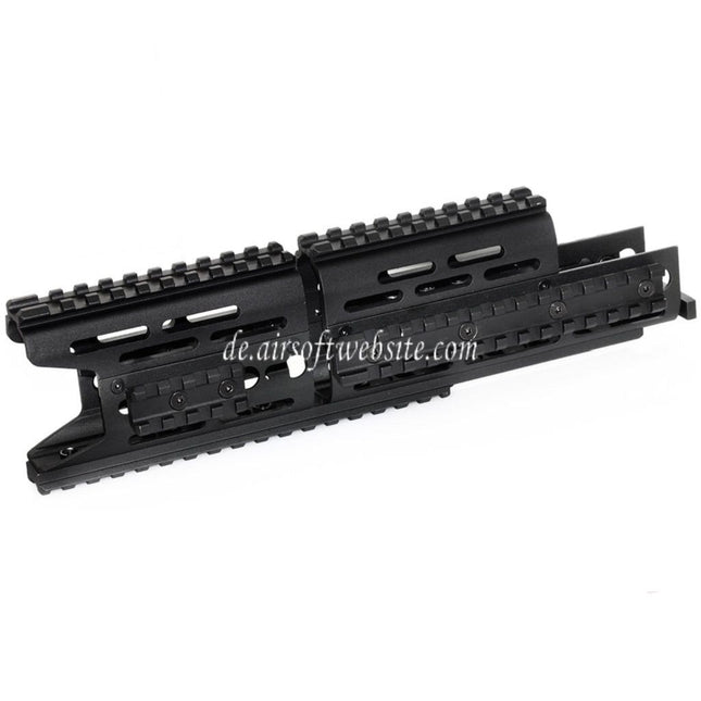 CYMA 276mm Aluminum AK Modular KeyMod RIS Handschutz Schienen System Geeignet für CYMA E&L Tokyo Marui AK Serie AEG Gewehre Airsoft Schwarz