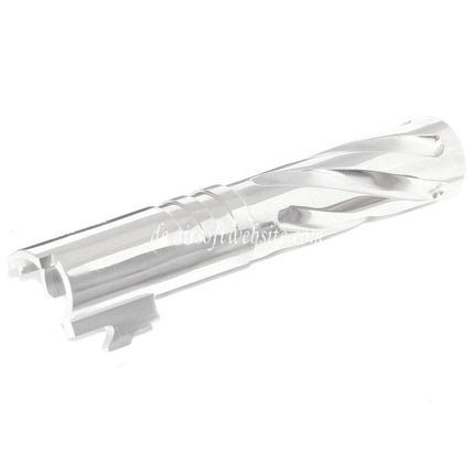 5KU 4.3 Zoll Edelstahl Tornado Stil Spiral Äußerer Lauf +11mm CW im Uhrzeigersinn Geeignet für Tokyo Marui Hi-Capa 4.3 GBB Pistolen Airsoft