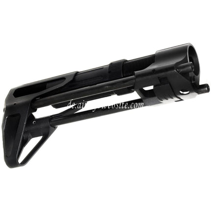 5KU PDW Einziehbarer Schiebeschaft Geeignet für GHK VFC WE (WE-TECH) WA M4 Serie GBB Gewehre Airsoft Schwarz