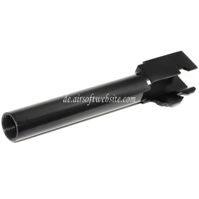 APS 115mm/118mm Äußerer Lauf -12mm CCW gegen den Uhrzeigersinn Geeignet für APS SHARK Serie 6mm 4.5mm GBB Pistolen Airsoft Schwarz