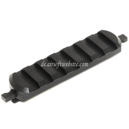 AIRSOFT WEBSITE 7-Slots Schienenabschnitt M-LOK QD Halterung Schwarz