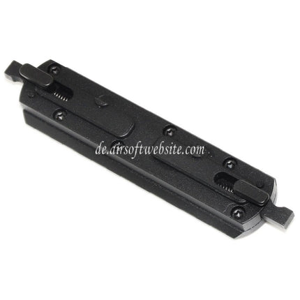 AIRSOFT WEBSITE 7-Slots Schienenabschnitt M-LOK QD Halterung Schwarz