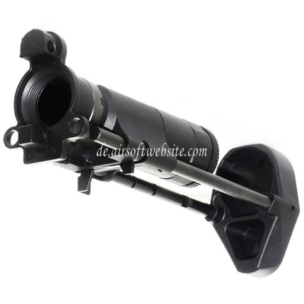 Airsoft Website 6-Position PDW Einziehbarer Schiebeschaft Geeignet für Tokyo Marui MP5K Serie AEG Gewehre Schwarz