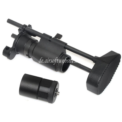 Airsoft Website 6-Position PDW Einziehbarer Schiebeschaft Geeignet für Tokyo Marui MP5K Serie AEG Gewehre Schwarz