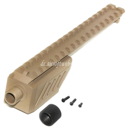 CYMA 187mm Laufverlängerungsbefestigung Schienenmontage Geeignet für CYMA CM127 G18C AEP AEG Pistols Airsoft