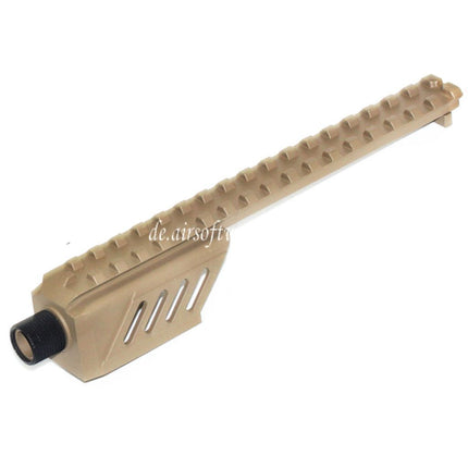 CYMA 187mm Laufverlängerungsbefestigung Schienenmontage Geeignet für CYMA CM127 G18C AEP AEG Pistols Airsoft