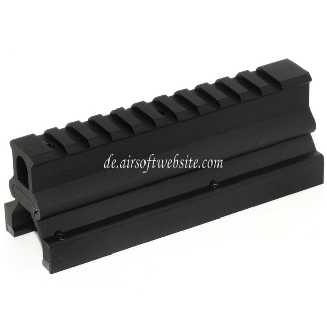 CYMA 130mm hoch niedrig 20mm Schienen Zielfernrohrmontage Set Geeignet für CYMA Tokyo Marui VFC MP5 Serie GBB AEG Gewehre Airsoft Schwarz