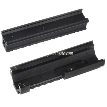 CYMA 130mm hoch niedrig 20mm Schienen Zielfernrohrmontage Set Geeignet für CYMA Tokyo Marui VFC MP5 Serie GBB AEG Gewehre Airsoft Schwarz
