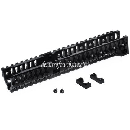 5KU CNC 254mm B30 Stil Langer Unterer Handschutz Schienen System Geeignet für CYMA AKM AK74 AK102 AK104 AK105 AK Serie AEG Gewehre Airsoft Schwarz