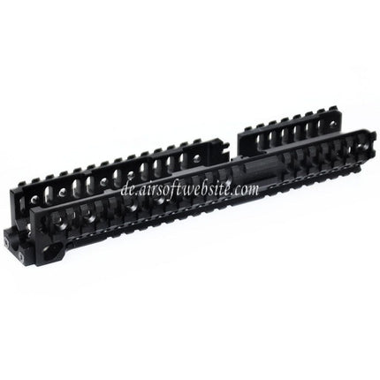 5KU CNC 254mm B30 Stil Langer Unterer Handschutz Schienen System Geeignet für CYMA AKM AK74 AK102 AK104 AK105 AK Serie AEG Gewehre Airsoft Schwarz