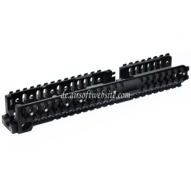 5KU CNC 254mm B30 Stil Langer Unterer Handschutz Schienen System Geeignet für CYMA AKM AK74 AK102 AK104 AK105 AK Serie AEG Gewehre Airsoft Schwarz