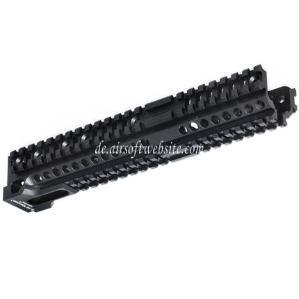 5KU CNC 254mm B30 Stil Langer Unterer Handschutz Schienen System Geeignet für CYMA AKM AK74 AK102 AK104 AK105 AK Serie AEG Gewehre Airsoft Schwarz