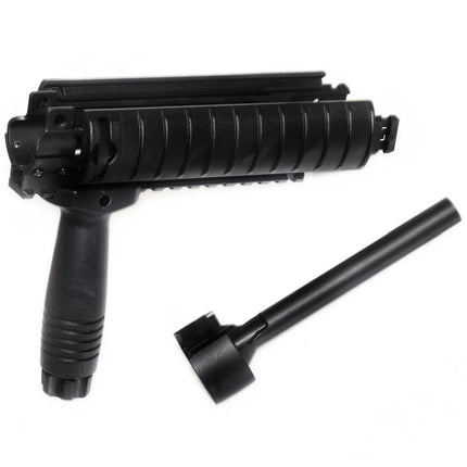 CYMA MP5 DX Interface Handschutzschienensystem mit QD Vordergriff und Außenlauf Geeignet für CYMA G&G Umarex Tokyo Marui MP5 Serie AEG Gewehre Airsoft Schwarz