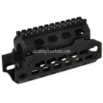 CYMA Aluminium KeyMod Handschutz schienen system Geeignet für AK74U Serie AEG GBB Gewehre Airsoft Schwarz