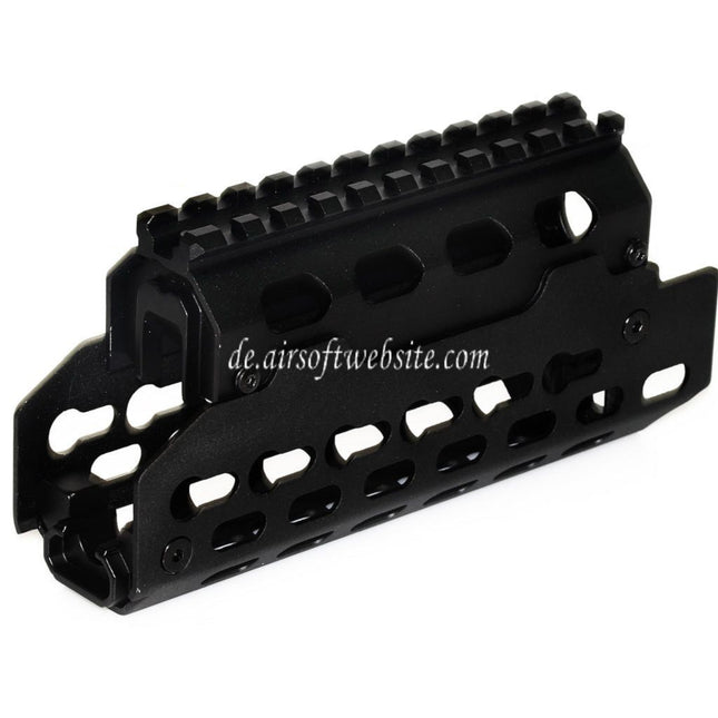 CYMA Aluminium KeyMod Handschutz schienen system Geeignet für AK74U Serie AEG GBB Gewehre Airsoft Schwarz