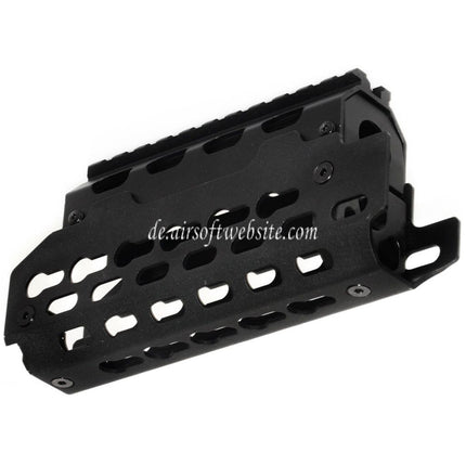 CYMA Aluminium KeyMod Handschutz schienen system Geeignet für AK74U Serie AEG GBB Gewehre Airsoft Schwarz