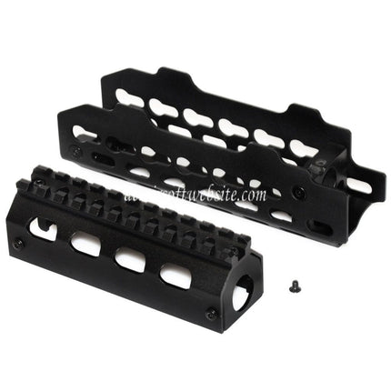 CYMA Aluminium KeyMod Handschutz schienen system Geeignet für AK74U Serie AEG GBB Gewehre Airsoft Schwarz