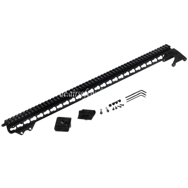 CYMA 537mm Aluminium KeyMod Ober schienen System Geeignet für CYMA Tokyo Marui M870 Serie Schrotflinte Airsoft Schwarz