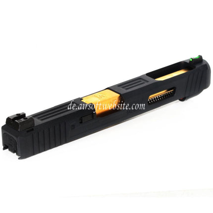 EMG Lizenziert SAI Tier One Competition komplett Oberes Kit Gold Laufschlitten Set Geeignet für AW WE EMG BLU G17 G34 GBB Pistolen Airsoft Schwarz