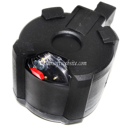 BATTLEAXE 1400rd Elektrisch Trommelmagazin Geeignet für MP5 Serie AEG Gewehre Airsoft Schwarz