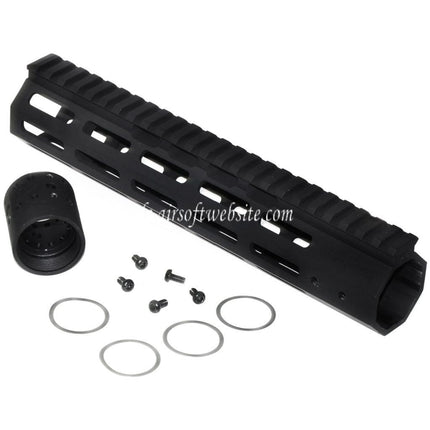 APS 9.75 Zoll 248mm EMG NOVESKE NSR Gen 4 RIS M-LOK Handschutz Schienen System Geeignet für AR M4 M16 Serie AEG Gewehre Airsoft Schwarz